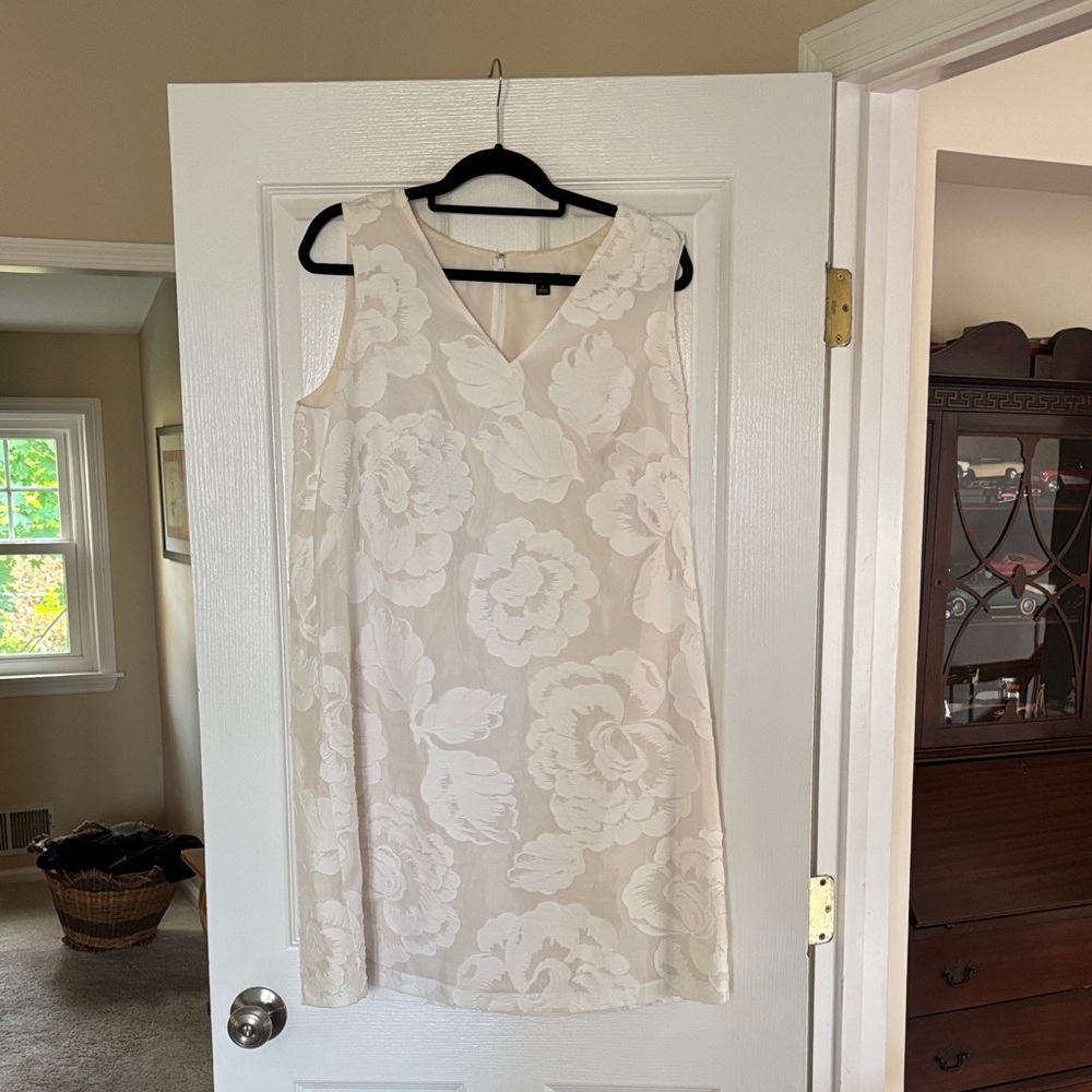 Ann Taylor Cream Floral Mini Dress